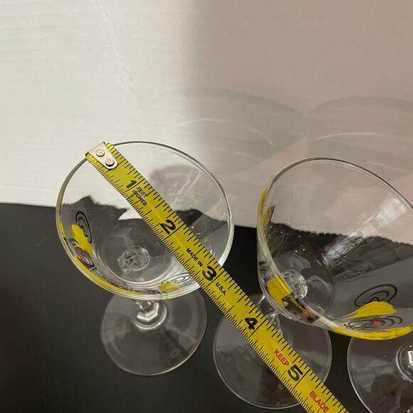 3 Beau Brummel Martini Glasses by Gay Fad Tipsy Drunk 5.5” Bent Stem Barware MCM - Picture 3 of 7